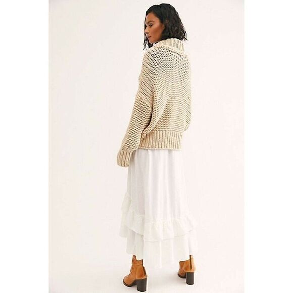 NEW FREE PEOPLE Sz S CELINE’S RUFFLE WRAP SKIRT - Picture 3 of 3